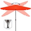 Hyleory 8' x 10' Rectangular Patio Umbrellas for Outdoor, Large Outdoor Patio Umbrellas with 6 Sturdy Ribs for Market, Garden, Pool - 4 of 4
