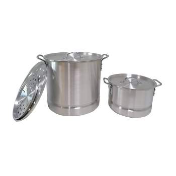 IMUSA Steamer Set Containing a 28qt and 10qt Steamer