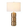Hudson and Canal 27" Tall Table Lamp: Mid-Century Modern, Metal Body, Polyester Drum Shade - 3 of 4