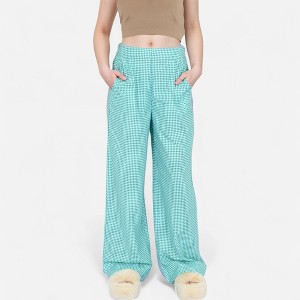 Anna-Kaci Lounge Women's Vertical Red Stripe Wide Leg Pants with High Rise Waistband and Full-Length Flowing Silhouette - 1 of 4