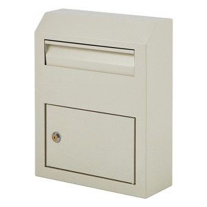 The Door Key & Mail Drop Box, Steel Made Through-The-Door Mailbox with Combination Lock,  Package Delivery Box & Newspaper Box - 1 of 4