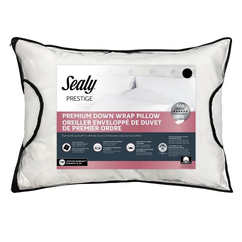 Sealy 300 Thread Count Premium Down Wrap Bed Pillow : Target