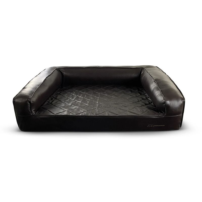 BuddyRest Grand Supreme Premium Leather Memory Foam Dog Bed, 3 of 6