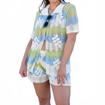 Women's Wo's Crochet Shirt - Strut & Bolt