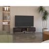 Vynxaria Modern 63" Wide TV Stand in Black Wengue and Light Oak with Two Pull-Down Cabinets and Cable Management - 4 of 4