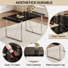 CENGHU Rectangular Dining Table, Rustic Industrial Wood Dining Table for 6 Pepole, Kitchen Table with Black Metal Legs, for Dining Room, Kitchen - 4 of 4