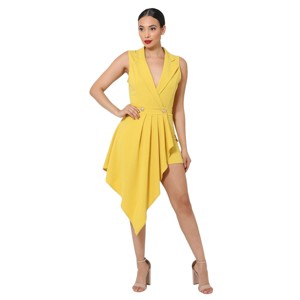 Slickblue Women’s Fashion Romper with Bottom Ruffle Cover, Stylish Button Detail, Trendy Fit, S-L - 1 of 4