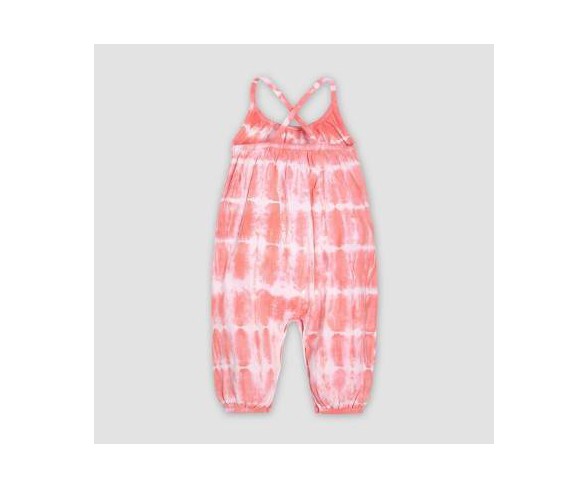 Burt's Bees Baby&#174; Baby Girls' Tie Dye Bubble Jumpsuits - Light Pink 0-3M