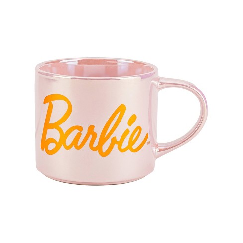 Zak Designs 15 fl oz Stoneware Modern Barbie Mug Pink: Hand Wash, Teen Drinkware, Hot Beverages, 1 Piece, 3.357" Height - image 1 of 4