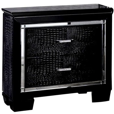 NicBex Nightstand with 2 Drawers,Modern Side Table with Chrome Handles,Bedside Table for Bedroom,Living Room