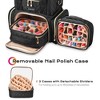 Byootique Double Layer Nail Polish Case Storage Organizer With 2 Removable Bags - 4 of 4