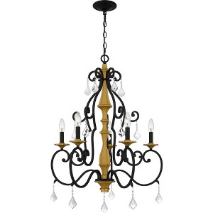 Quoizel Lighting Althea 5 - Light Chandelier in  Matte Black - 1 of 4