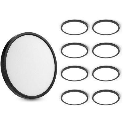 TALOYA 8-Pack 10 Inch LED Flush Mount Ceiling Light Black, 5-in-1 CCT Selectable,Ultra-Slim Surface Mounted Lighting Fixture for Basement Porch