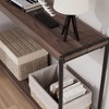 Farmhouse Entryway Table, 40" Brown Console Table with Storage - 3 of 4