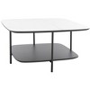 Anzia Coffee Table - White Marble/Black - Safavieh - 3 of 4