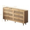 TIRAMISUBEST 51.18"6-Drawers Rattan Storage Cabinet Rattan Drawer - Natural Mobile File Cabinet - 4 of 4