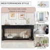 PAGED Mediterranean Style Extra-Long Console Table, 63" Entryway Table with Drawers and Shelf, Entryway Sofa Table with Solid Wood Legs - 4 of 4