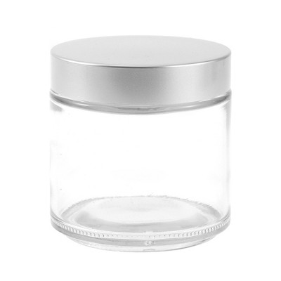 Unique Bargains Transparent Cream Glass Bottle for Bathroom 1 Pc
