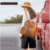 Wikineon Backpack Purse for Women Fashion Waterproof PU Leather School Backpack Convertible Shoulder Bags Brown - 4 of 4