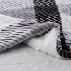 60"x70" Faux Fur Plaid Throw Blanket Gray - Yorkshire Home - 2 of 4