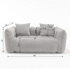 66" Comfortable 2 Seater Chenille Bean Bag Sofa with High Resilience Foam,Reclining Lounge Couch for Living Room-Baofuwish - 4 of 4
