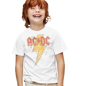 Boys' Short Sleeve AC/DC Sketch Bolt T-Shirt - 1 of 4