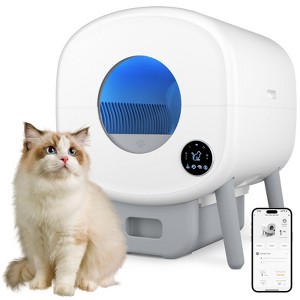 Cumrige Self Cleaning Litter Box,Large Capacity Automatic Cat Litter Box  Self Cleaning for Multiple Cats with App Control and Safety Protection. :  Target