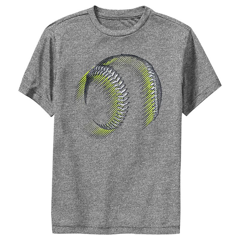 Boy's Lost Gods Abstract Green Baseball Performance Tee, 1 of 5