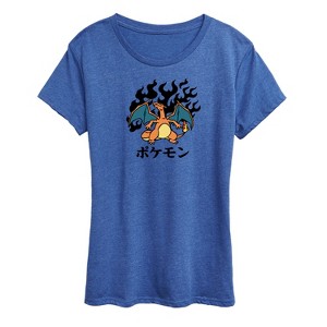 Women's - Pokémon - Charizard Flash Fire-  Women's Short Sleeve Graphic T-Shirt Short Sleeve Graphic T-Shirt - 1 of 4