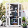 Gulches 63" Height Garden Wood Storage Cabinet Outdoor Tool Storage Shed, Greenhouse w/ Waterproof- Roof, Lockable Door for Backyard,Patio, Lawn, Gray - 2 of 4