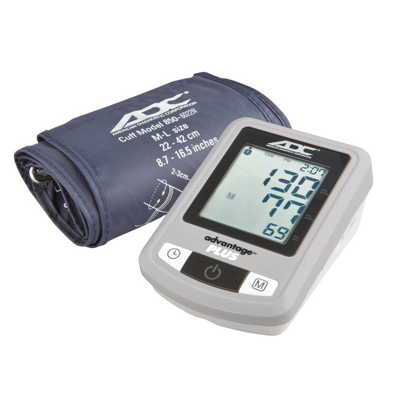 Advantage Plus 6022N Series Wide Range Arm Home Automatic Digital Blood Pressure Monitor 1-Tube Blue 1 Each, 3 of 9