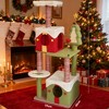 BABYYER Christmas Cat Tree with Condos, Multi-Level Cat Tower with Scratching Posts, Cat House Furniture with Snow Roof, Playground for Indoor Cats - 4 of 4
