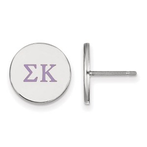 Black Bow Jewelry Sterling Silver Sigma Kappa Greek Life Stud Earrings - 1 of 3