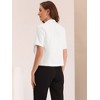 Allegra K Women's Regular Fit Shawl Collar Open Front Short Sleeve Work Office Suit Blazer - 4 of 4