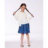 Deux par Deux Girl Printed Chambray Skort Navy Blue and White Hearts - 2 of 4