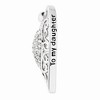 Black Bow Jewelry Rhodium Plated Sterling Silver & CZ To My Daughter Necklace, 18 Inch - 2 of 4