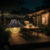 Globe Electric Palma 5 Watt 10 Light G12 Glass Incandescent String Light Set with 10 Metal Flower Shades for Indoor or Outdoor Use, Clear - 4 of 4