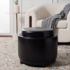 Round Flip Top Storage Ottoman - HUD4045 - Safavieh Couture - 2 of 4