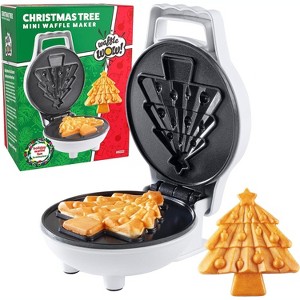 Waffle Wow Pine Tree Mini Waffle Maker - Cute 4 Inch Waffler Iron, Electric Non Stick Breakfast, Treat for Adults, Kids, Parties - 1 of 4