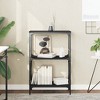 vidaXL Bookcase Black Engineered wood, metal Medium Adjustable Feet - 2 of 4
