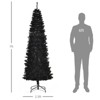 SEVOBAL Party Decorations and Accessories 7ft Artificial Christmas Tree Slim Design Effortless Storage Halloween Essential, Black, 9"*29.5"*82.7" - 3 of 4