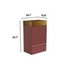 Christopher Knight Home Brook Freestanding 20" Striped Wood Bathroom Vanity with Brushed Steel Sink and Drawer - 3 of 4