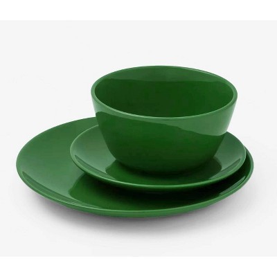 green dinnerware set