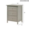 Lyngins 3 Drawers Nightstand with Round Handle Design,End Table for Bedroom,Living Room - 3 of 4
