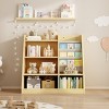 LOVMOR 4 Tier Kids Bookshelf, Baby Toddler Book Rack Toy Storage Organizer, Wooden Montessori Bookcase for Kids Rooms, Bedroom, Playroom, Nursery - 2 of 4