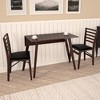 COSCO 30" x 48" Wooden Drop Leaf Multi-Purpose Table, Dark Mahogany - 3 of 4