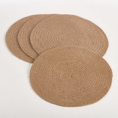 Saro Lifestyle Natural Design Placemat (Set of 4 pcs), Natural