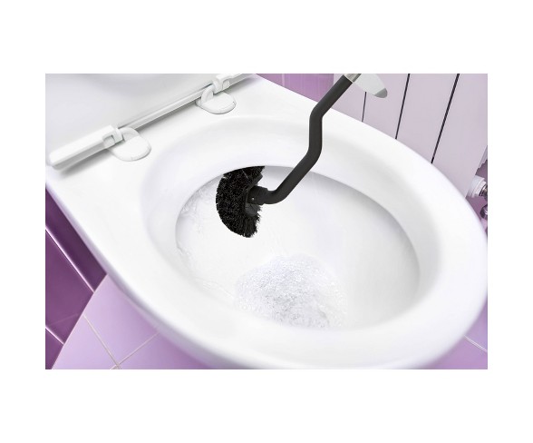 Toilet Brush And Holder Set Gray - Bath Bliss