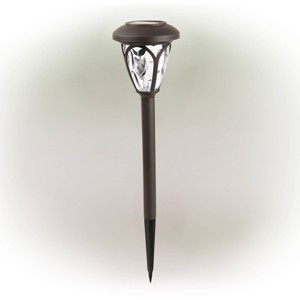 8pk 17" Solar Pathway Lights Brown - Alpine Corporation: Weather-Resistant, No Assembly Required - 1 of 4
