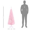 NAYSAYE 5ft Artificial Pencil Christmas Tree with Realistic Branch Tips and Stable Base for Holiday Decoration, Pink, 19.8"*19.8"*59" - 3 of 4